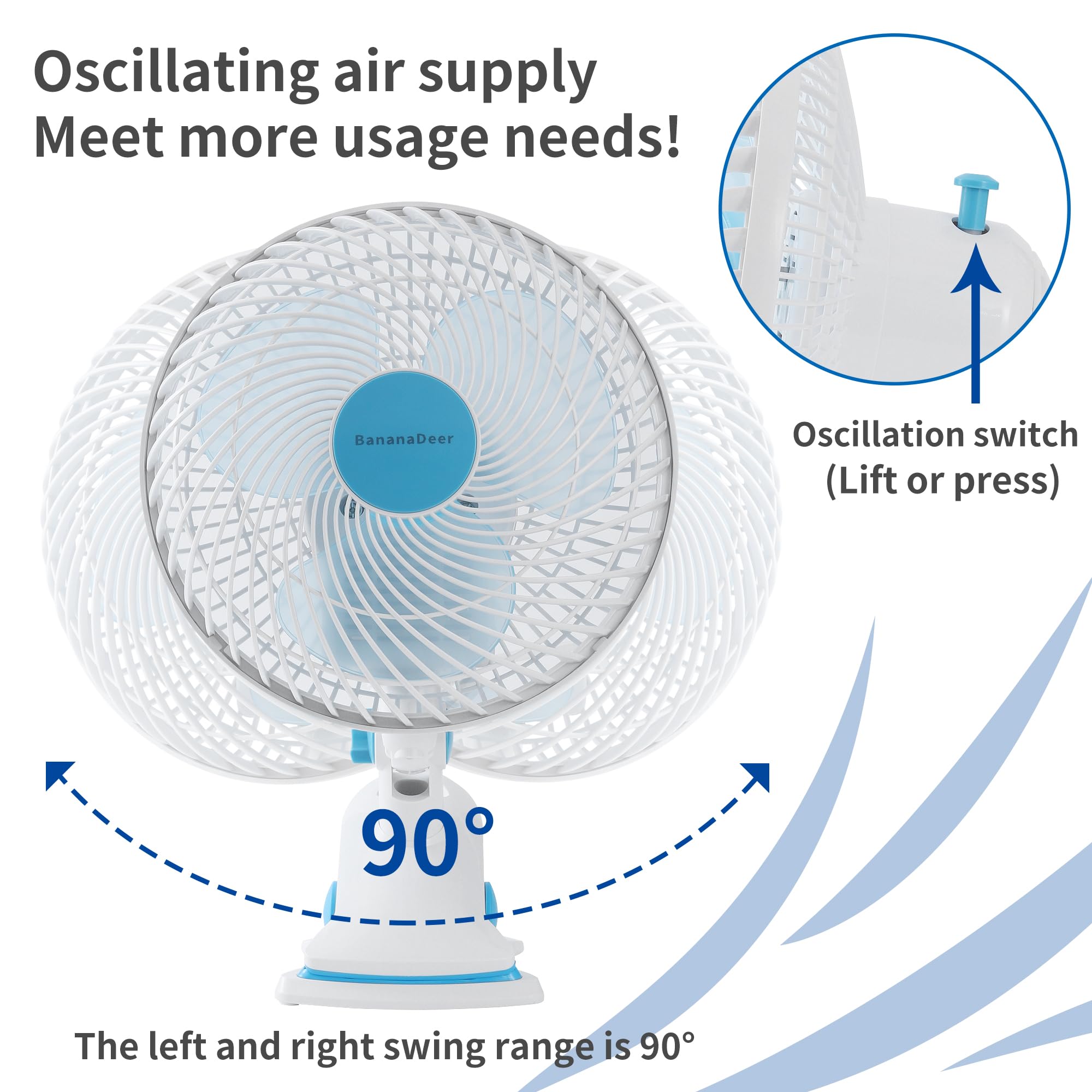 BananaDeer 3-speed fan offering customizable comfort