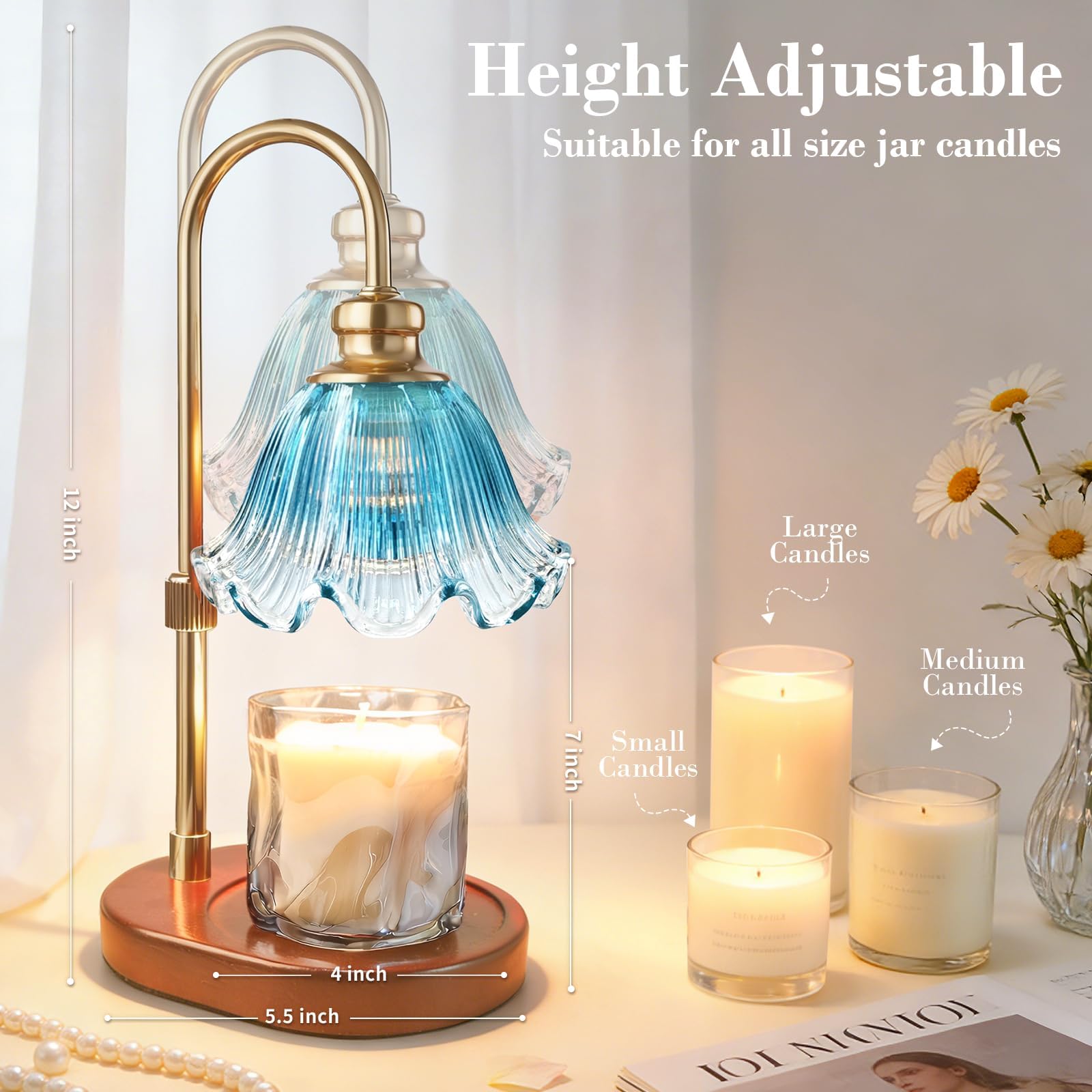 Banbanda candle warmer lamp adjustable height for any candle.