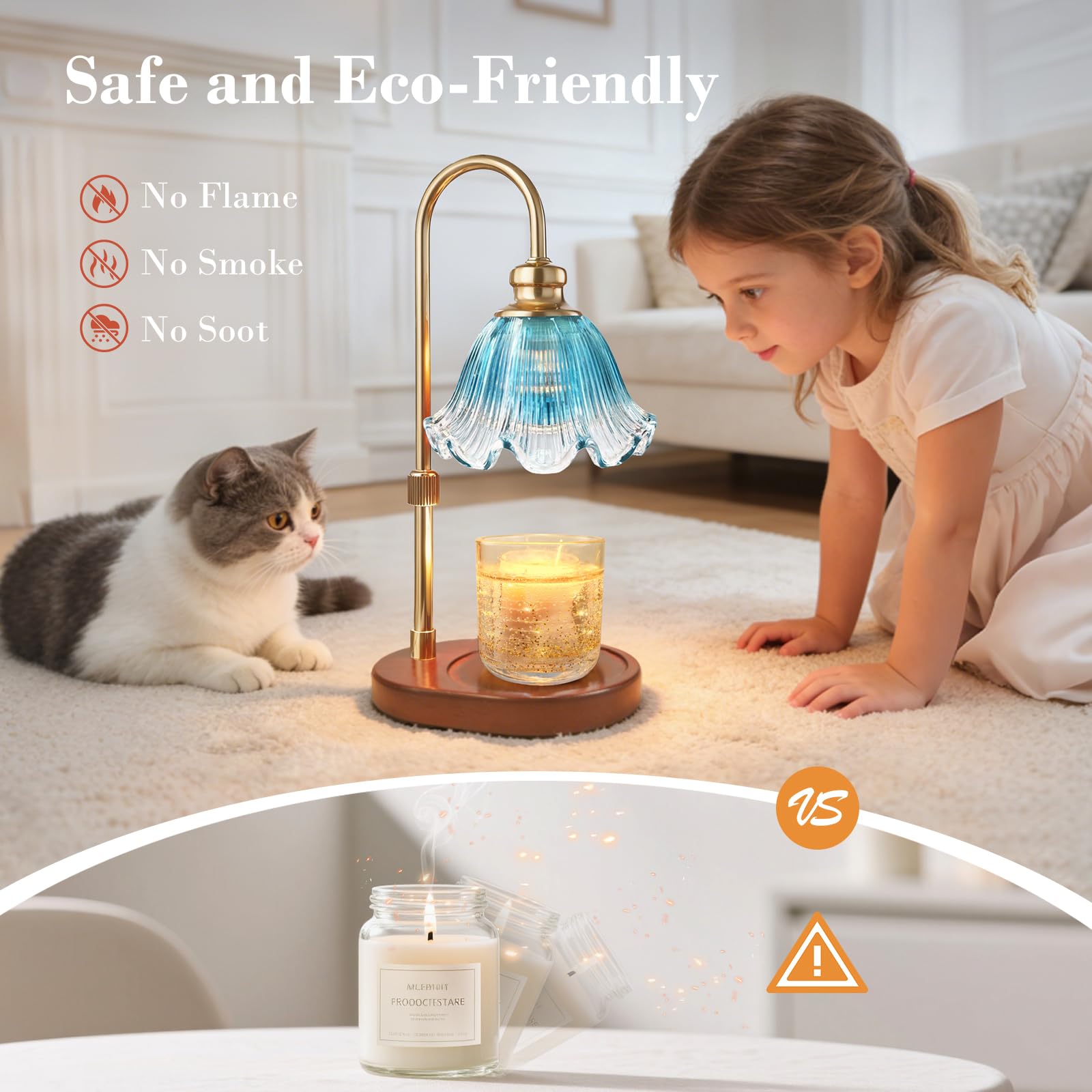 Banbanda candle warmer lamp with four brightness levels.