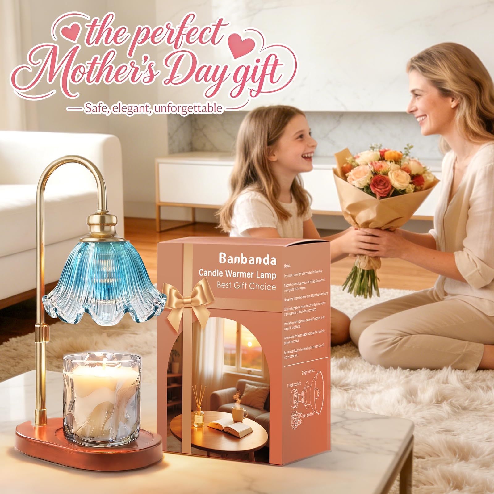 Banbanda candle warmer lamp 2h timer for after-work relaxation.