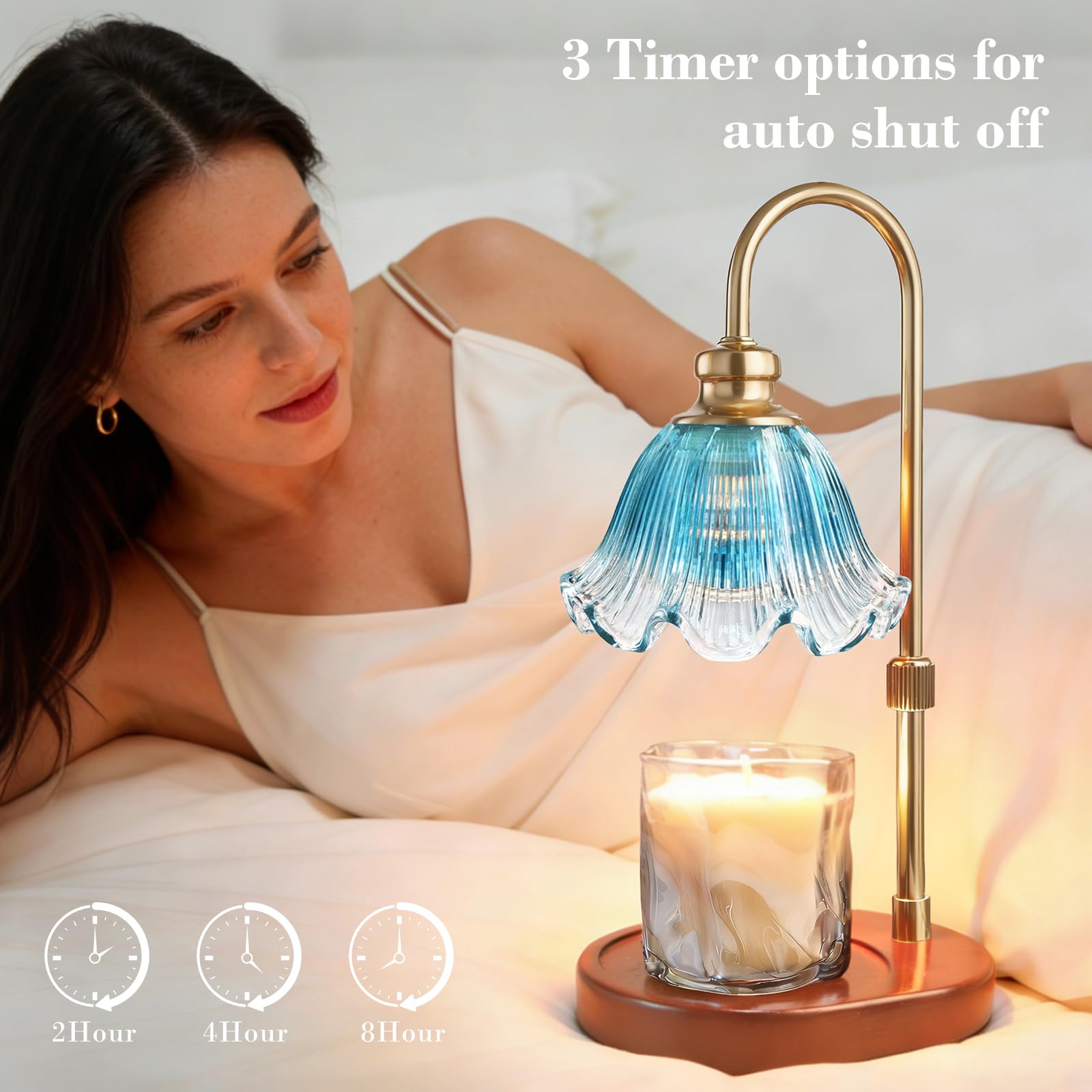 Banbanda candle warmer lamp 4h timer for even night melting.