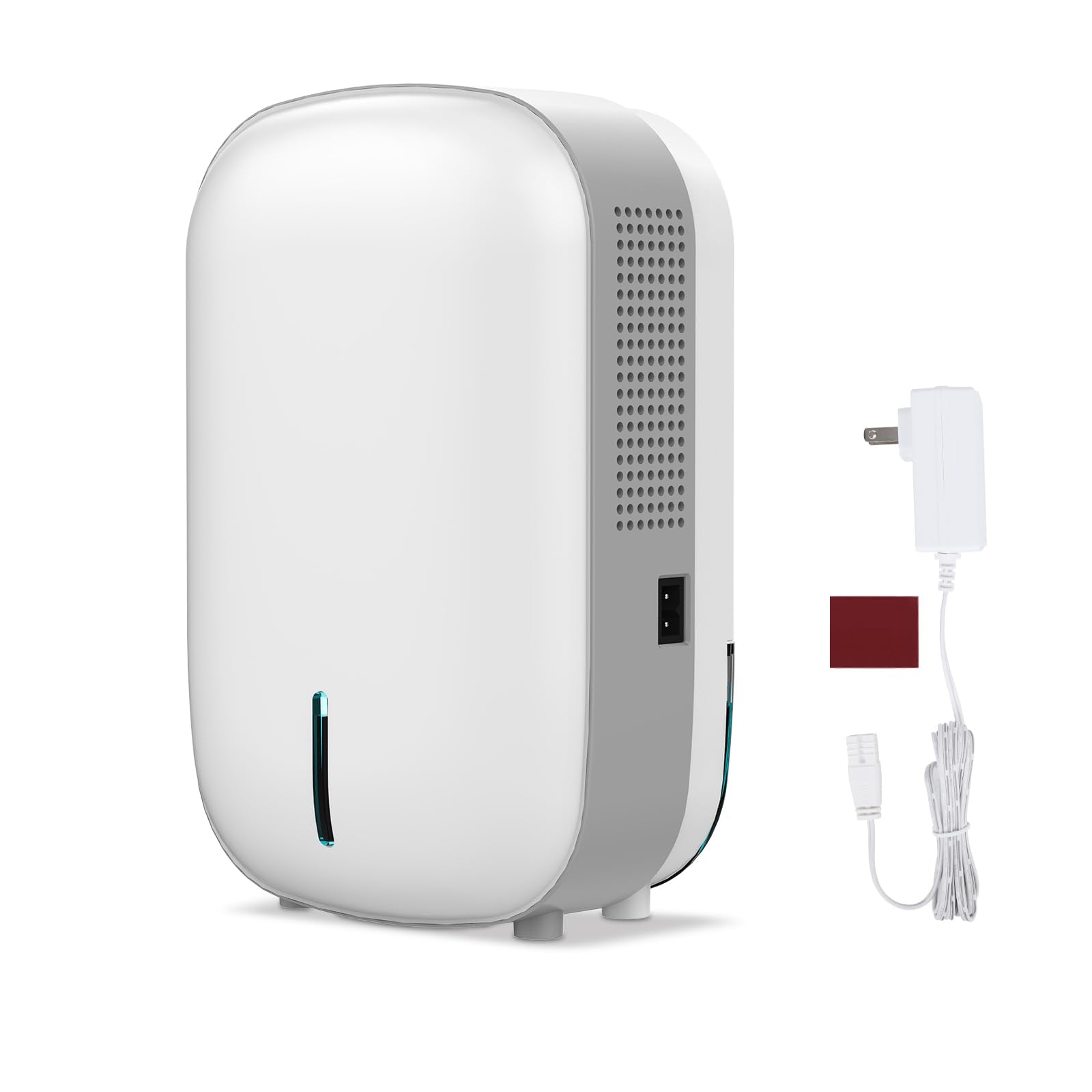 Bangnics Mini Dehumidifier showing 14 oz daily absorption in a compact space.