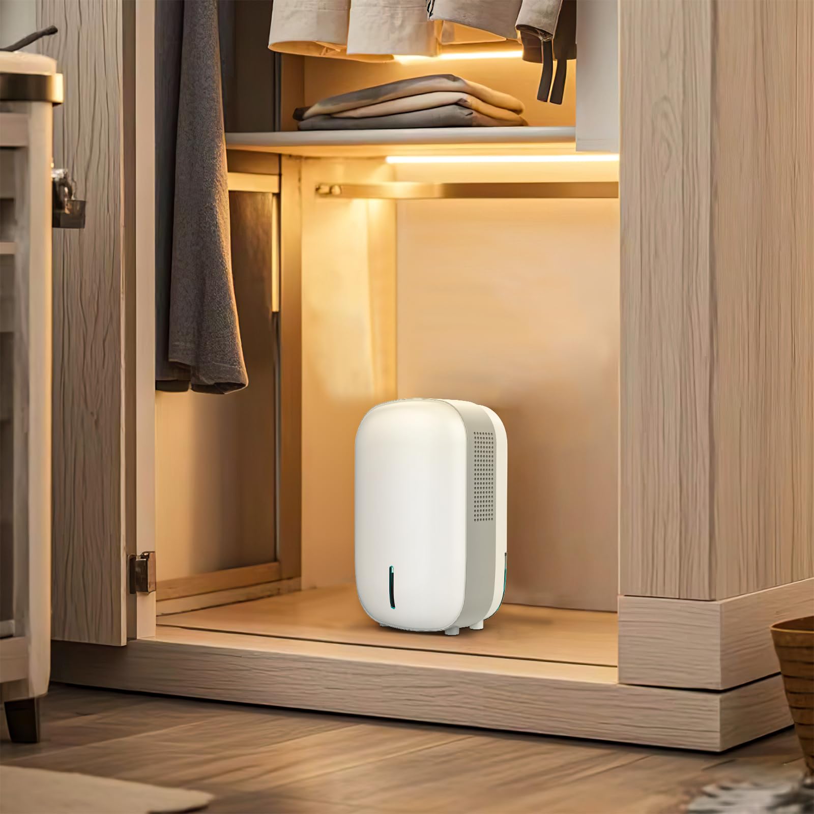 Bangnics Mini Dehumidifier ideal for bathrooms, RVs, and bedrooms in small spaces.