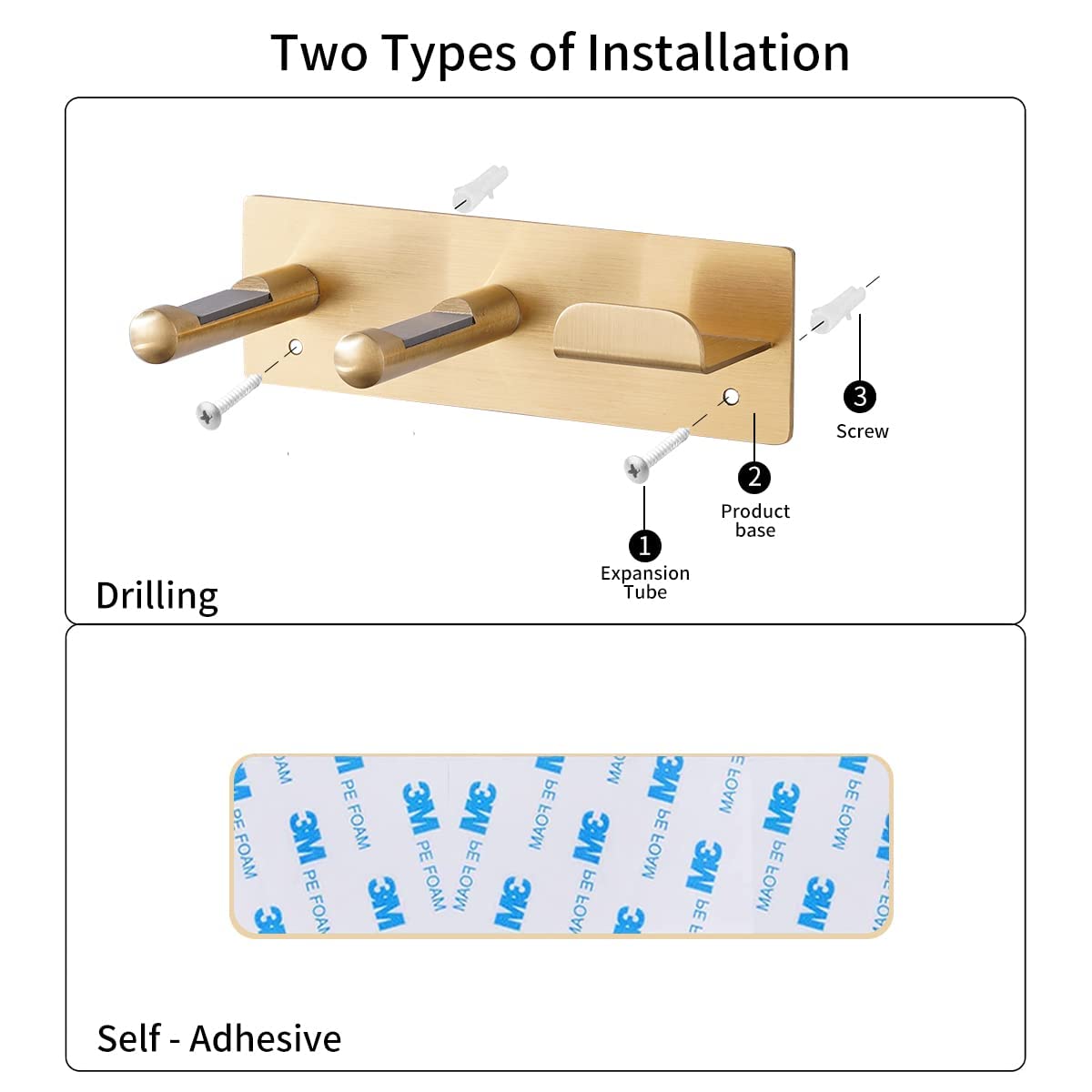 BANJEKT back adhesive allows no-drill mounting using 3M adhesive