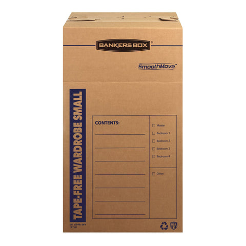 Bankers Box Short Wardrobe Box 3 Pack reinforced handles for effortless lifting
