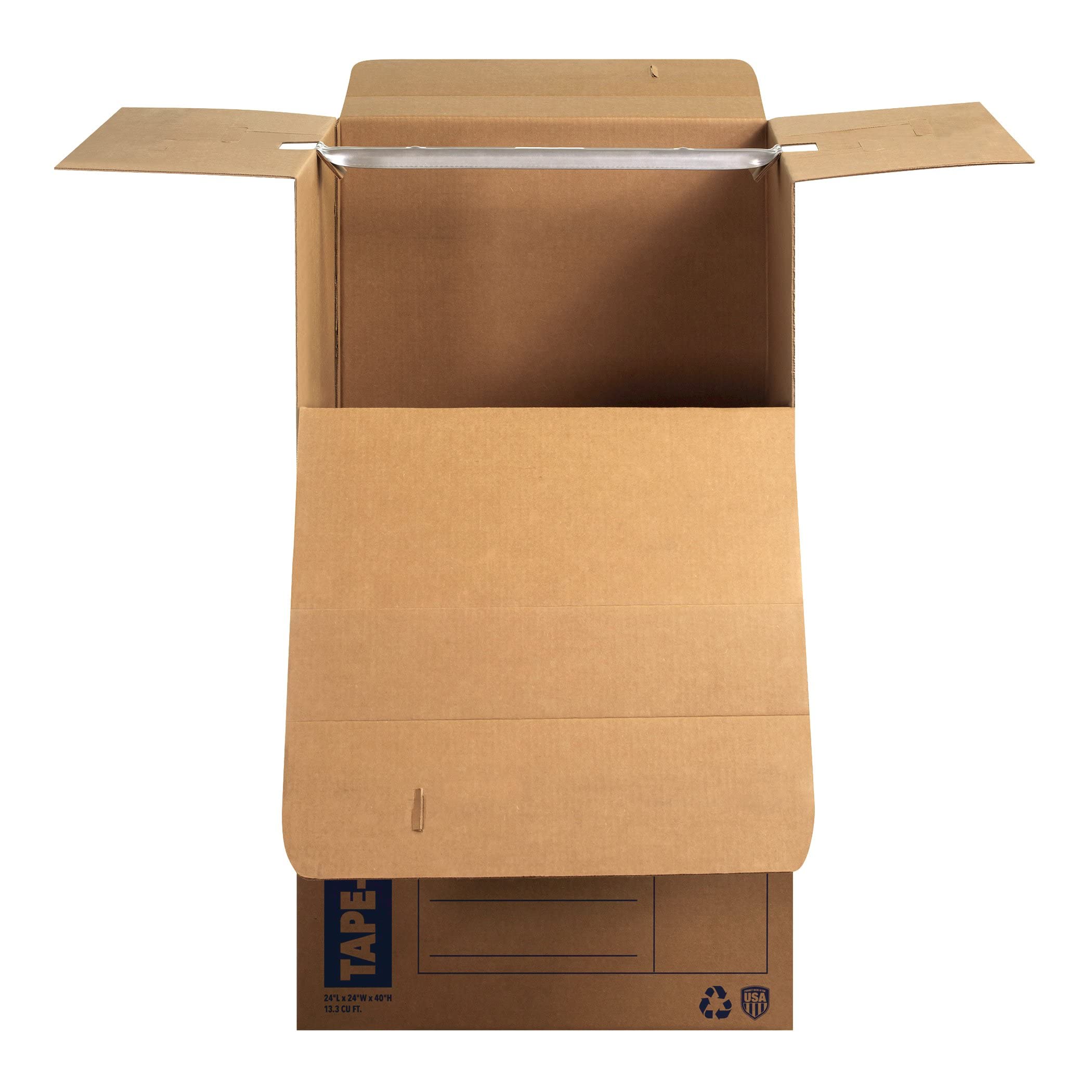 Bankers Box tall wardrobe box made from recyclable materials for sustainable storage