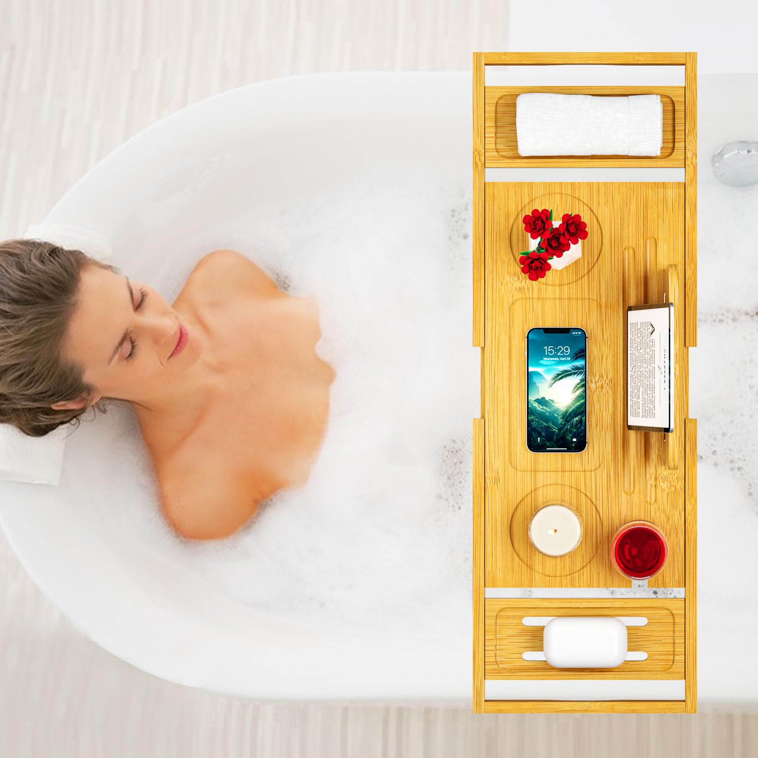 Banlilu tray phone slot keeps device within easy reach.