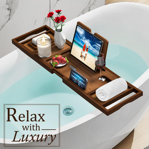 Banlilu gift-ready bathtub tray ideal for spa-like baths