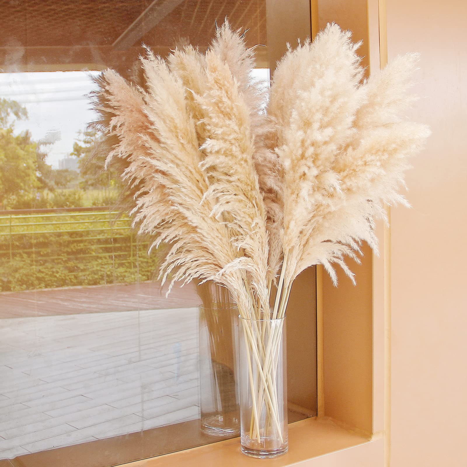 bannifll tall pampas grass floor vase decor for statement setups