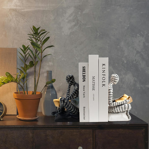 BANOMII home office decor bookends elevate shelf aesthetics and organization