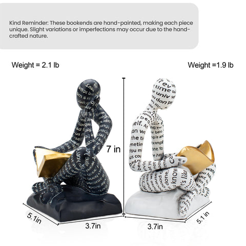 BANOMII non-slip pads on bookend prevent sliding and wobble of heavy volumes
