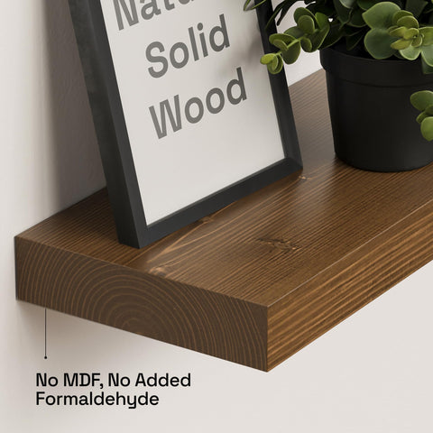 BAOBAB WORKSHOP bathroom shelves with walnut finish showcase towels and decor