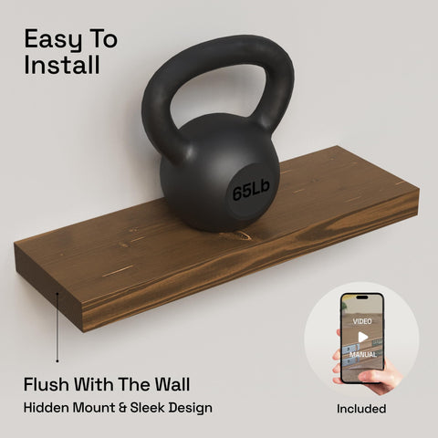 BAOBAB WORKSHOP hidden brackets provide durable support for sturdy wall storage