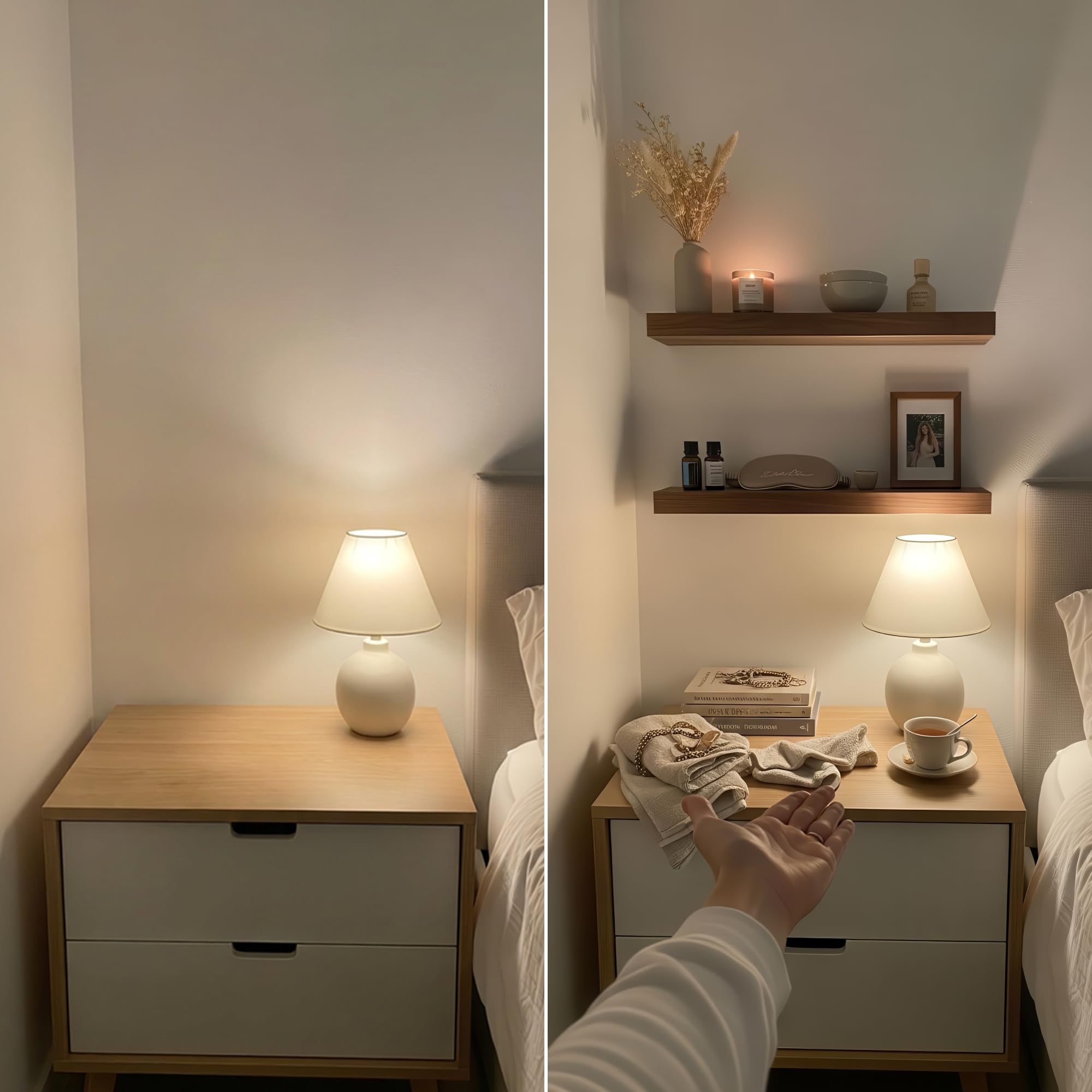 BAOBAB WORKSHOP moisture-resistant finish helps preserve walnut shelves in humid spaces