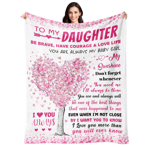 Baoern daughter blanket message closeup for daily comfort and warmth.