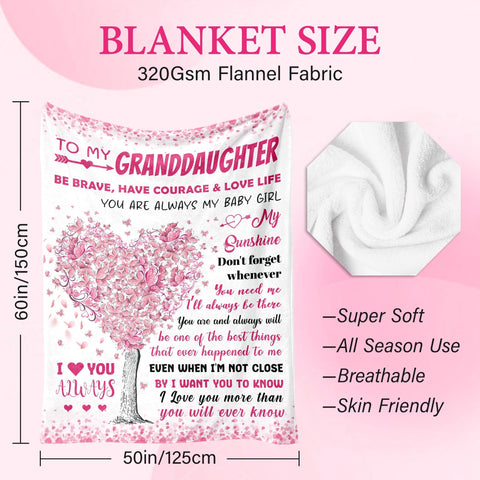 BAOERN Granddaughter blanket closeup fabric shows soft flannel texture