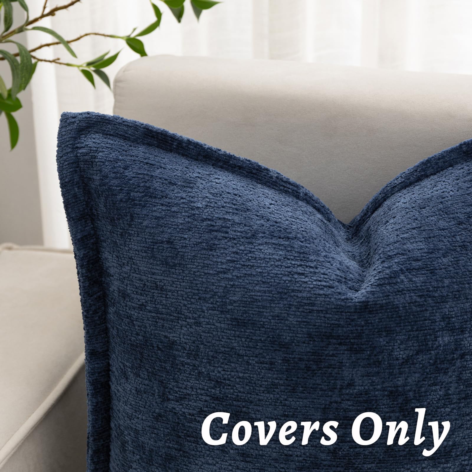 Set of 2 BAOLIZEGAO navy covers ready for instant decor