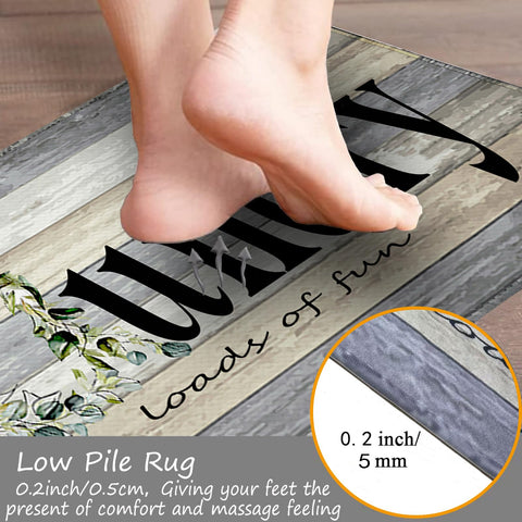 BAOMANYI laundry runner non-slip bottom demonstrates secure placement on floors.