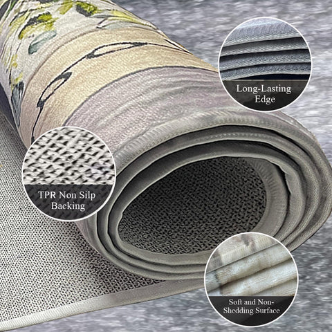 BAOMANYI laundry runner soft fibers close-up highlights plush, terrycloth-like feel.
