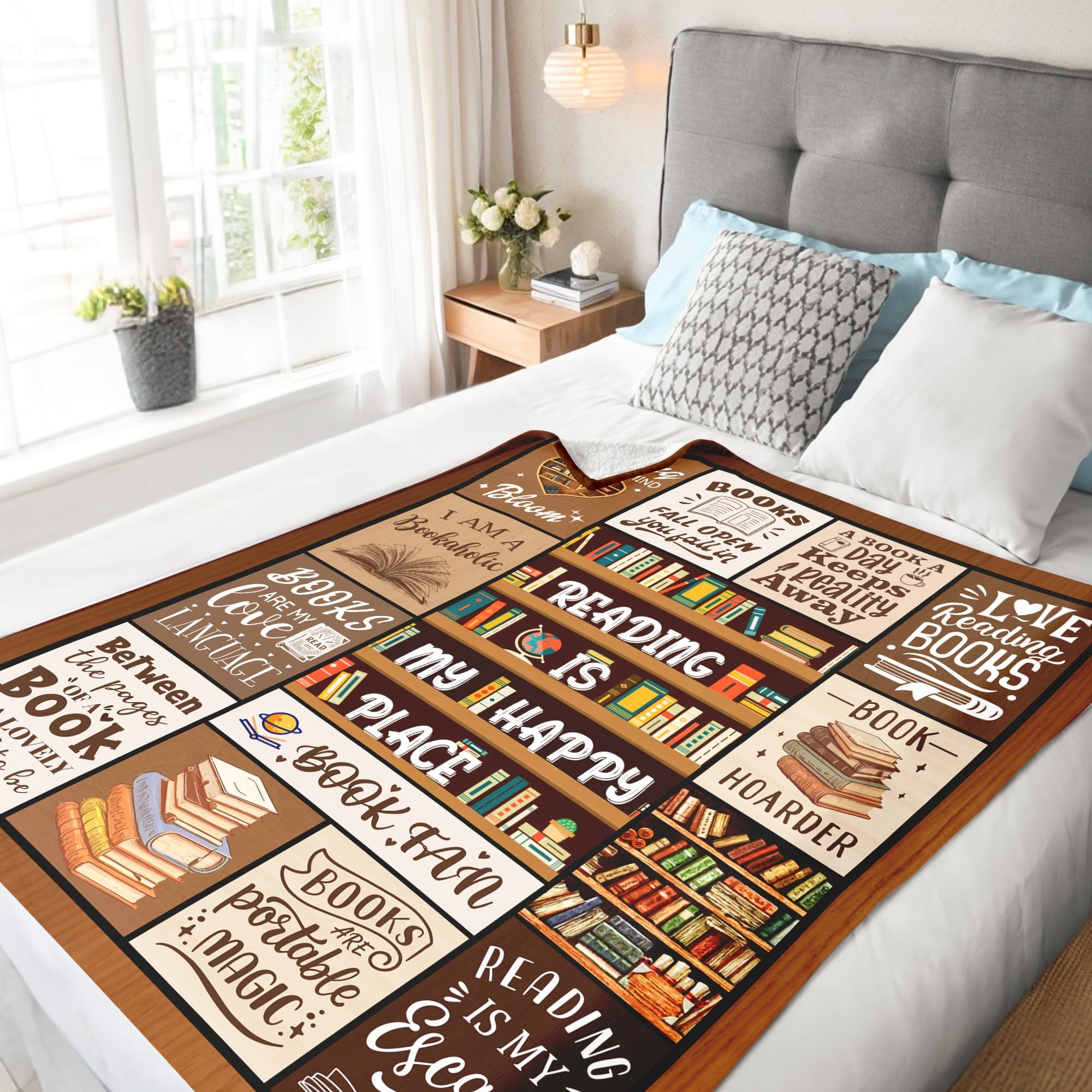 BAOERN Librarian Gift Blanket soft fabric for comfy study breaks.