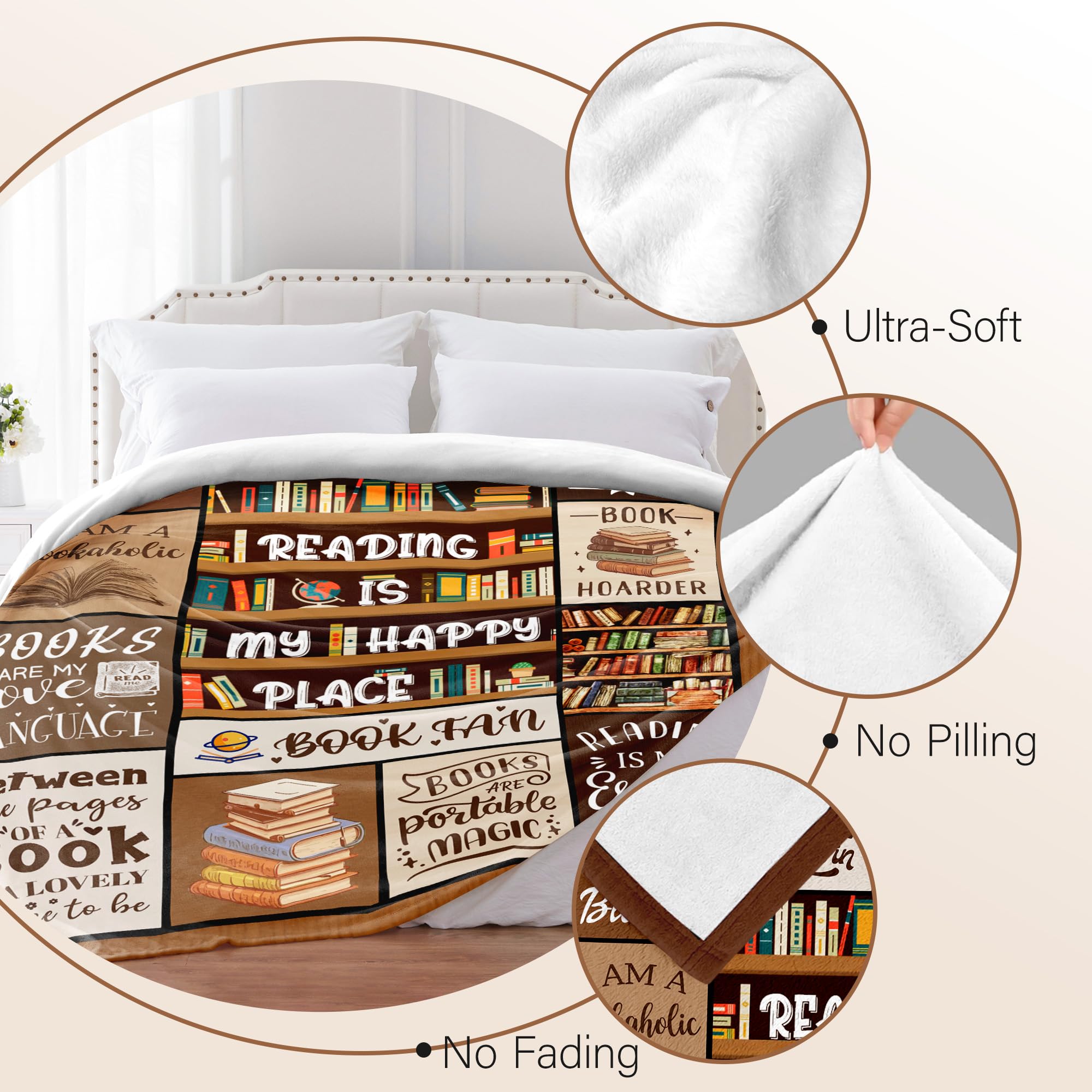 BAOERN Winter Reading Blanket travel-ready cozy companion.