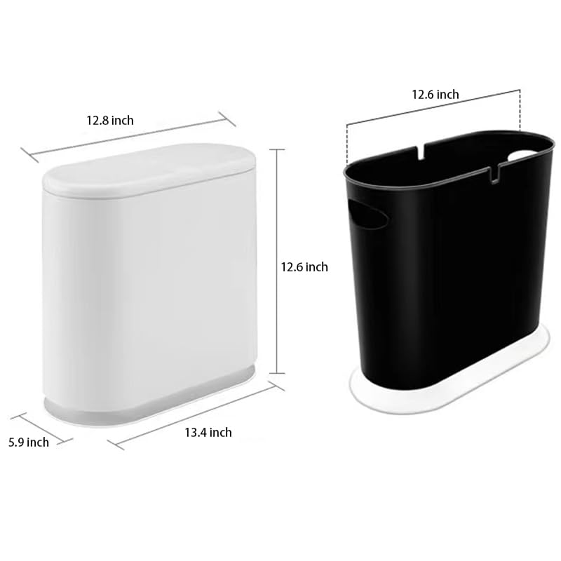 Baosia 12L narrow space trash bin in bathroom corner