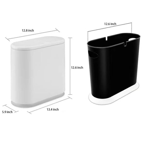 Baosia 12L narrow space trash bin in bathroom corner