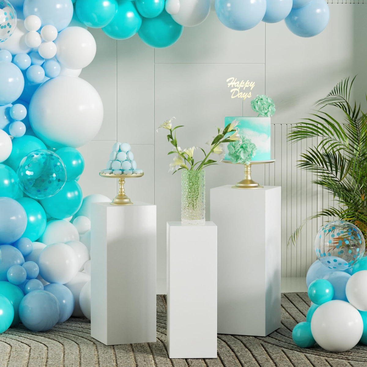 Baotree square pedestal stand large displays desserts and centerpieces at events.