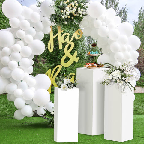 Baotree square pedestal stand supports desserts, gifts, or bouquets in weddings and birthdays.