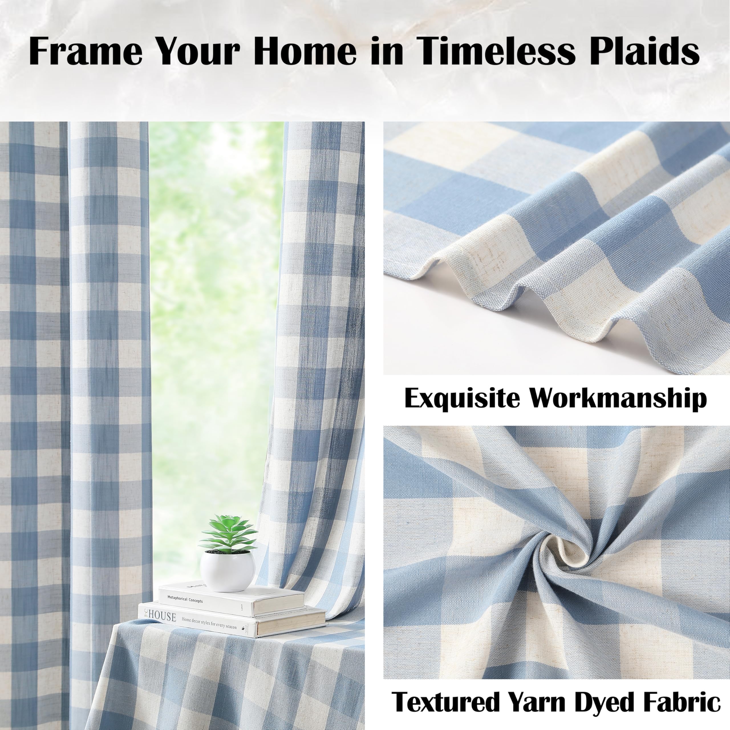 Bapawfish buffalo plaid panel in a cozy living room setting.