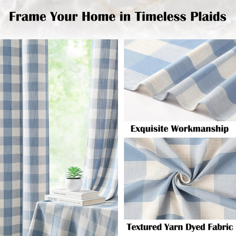 Bapawfish buffalo plaid panel in a cozy living room setting.