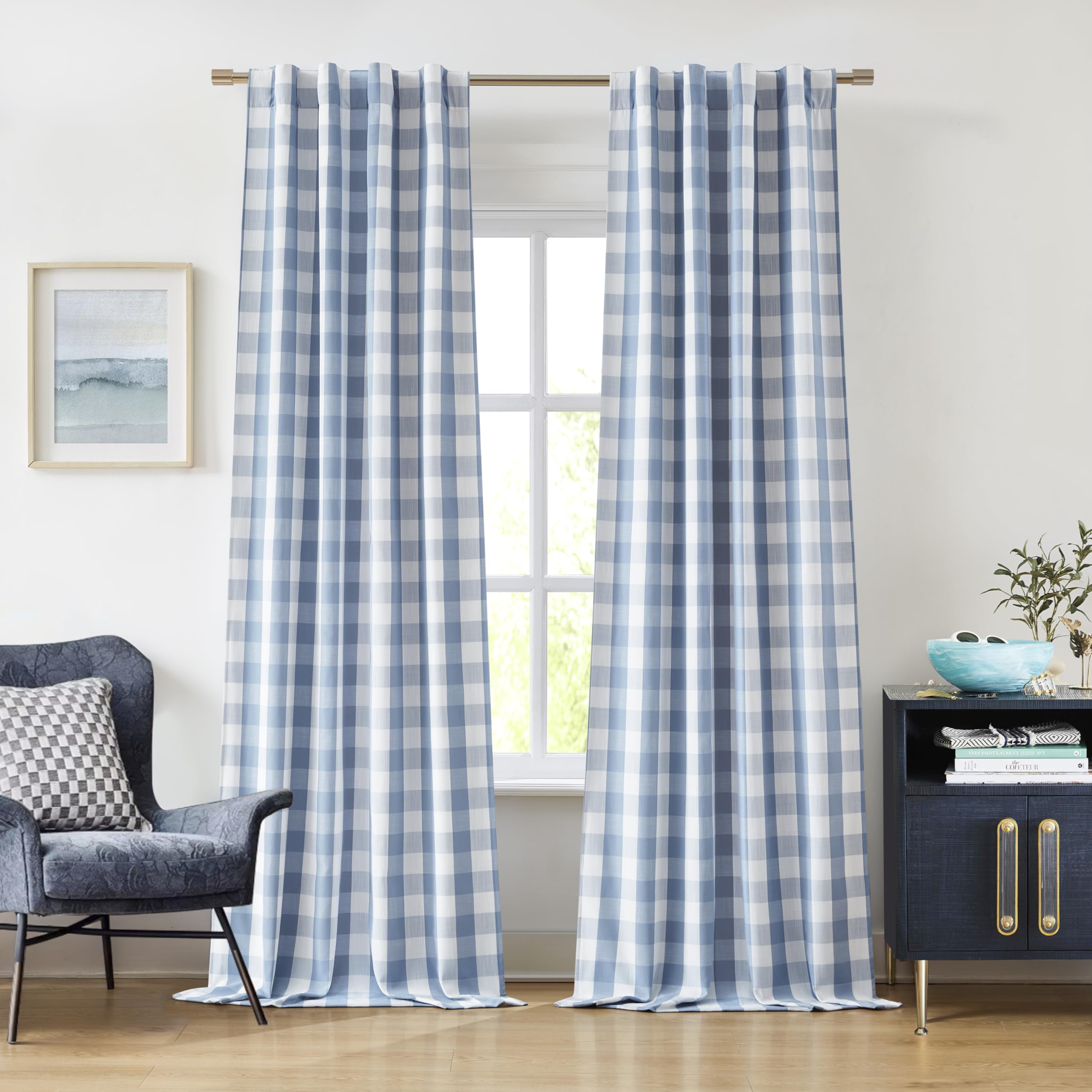 Bapawfish buffalo plaid panel closeup showing textured weave for warmth and style