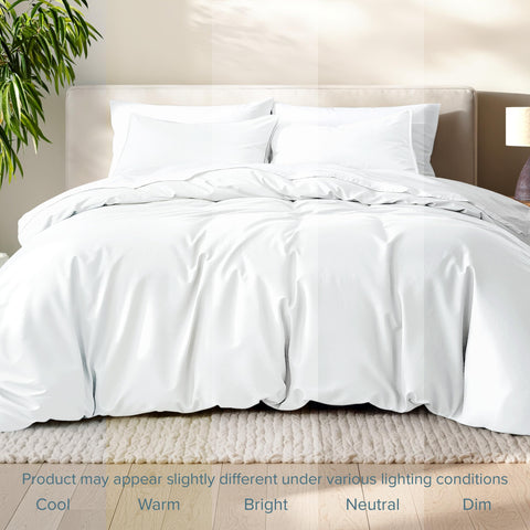 Bare Home 1800 super soft collection feel in white on display.