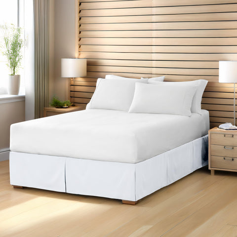 Bare Home king bed skirt creates a cohesive, high-end bedroom feel