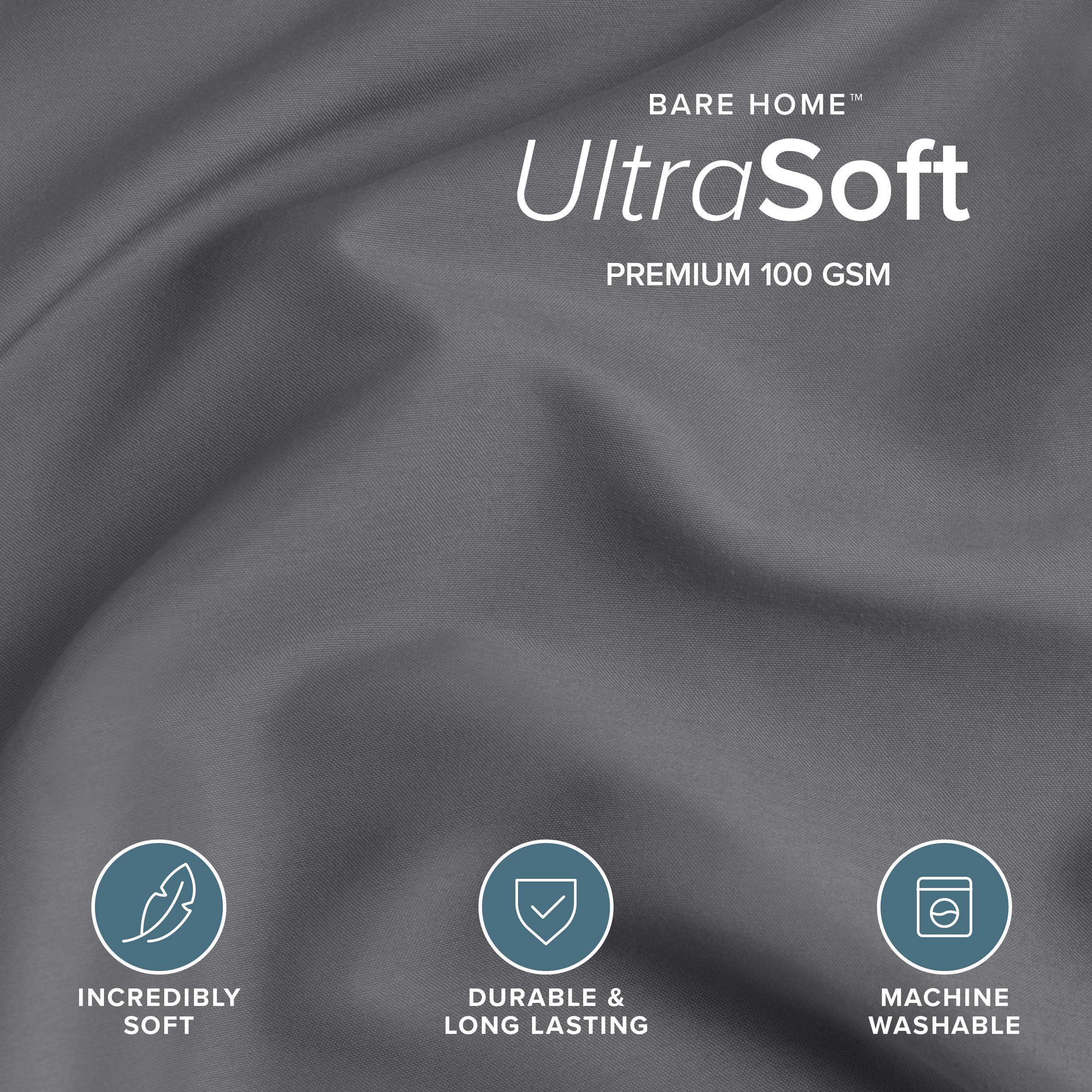 Bare Home king duvet cover closure detail demonstrating secure, tidy fit