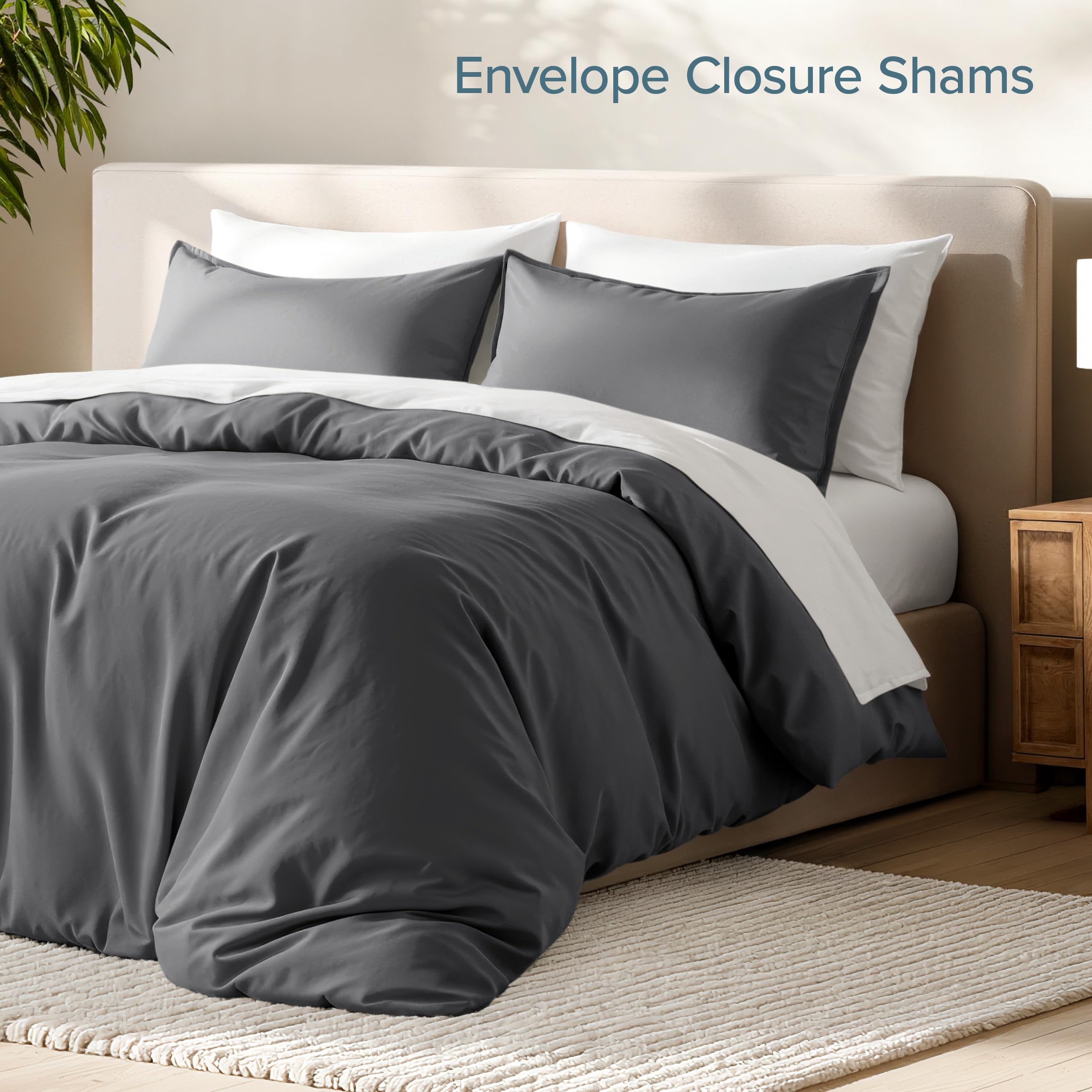 Bare Home hidden closure provides a sleek, secure quilt fit.
