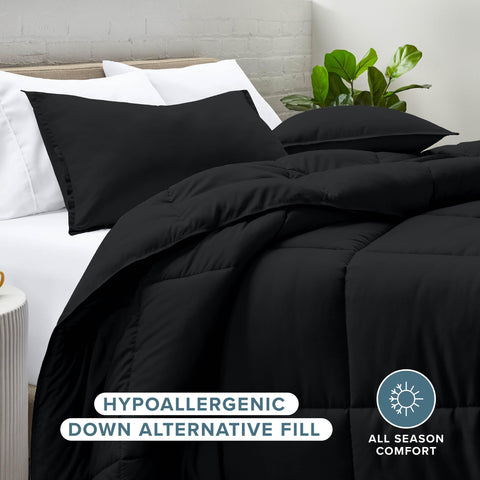 Bare Home queen comforter with box-stitch detail prevents fill shifting