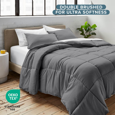 Bare Home bed display demonstrates all-season warmth and plush coverage.