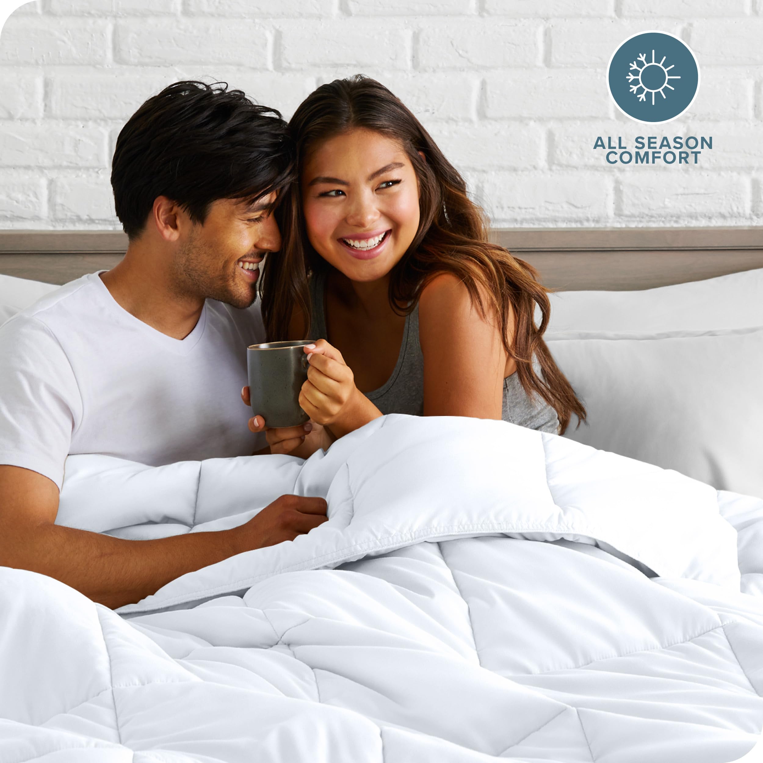 Bare Home comforter with eight duvet loops for secure insert.