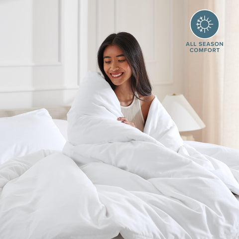 Bare Home duvet cover corner ties keep comforter from shifting.