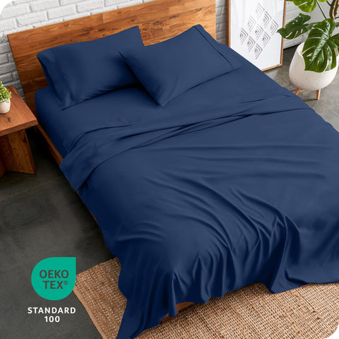 Bare Home easy-care label indicates machine washable and wrinkle resistance.