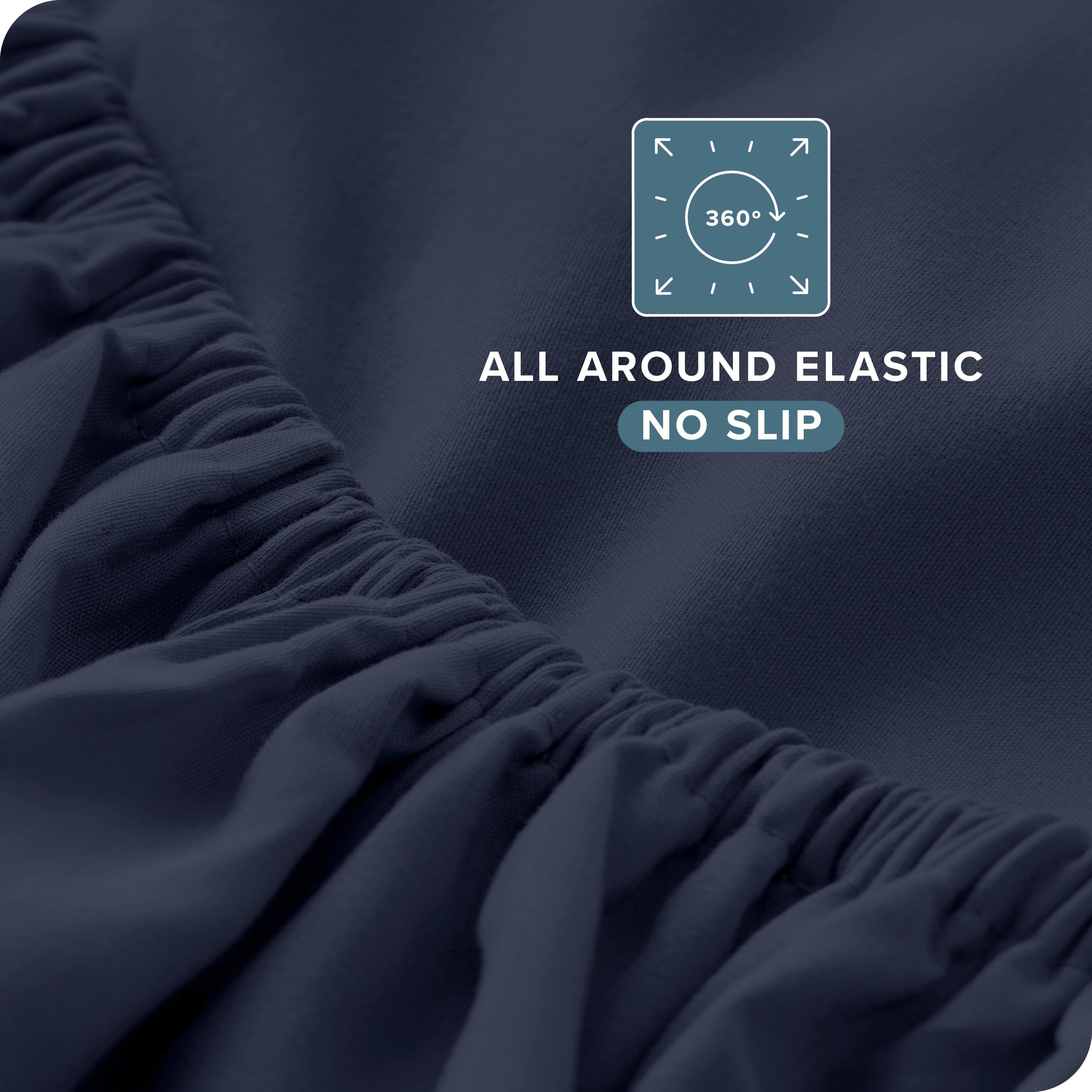Easy care design resists wrinkles and fading for lasting color.