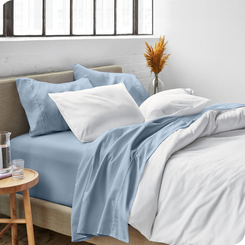 Bare Home extra-deep pockets keep the sheet in place overnight