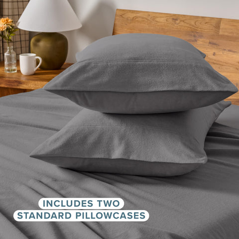 Bare Home flannel pillowcases double-brushed offer lasting softness through seasons