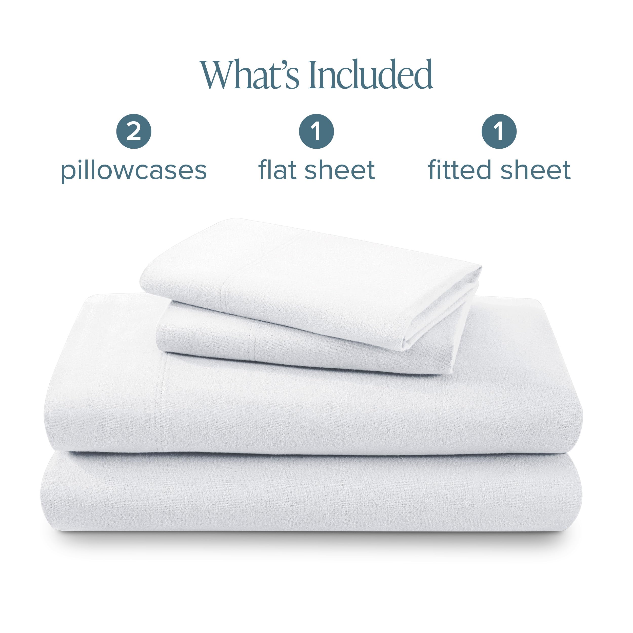 Bare Home flannel sheet packaging indicating gift-ready presentation.