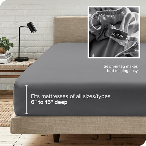 Bare Home king fitted sheet machine washable for easy care