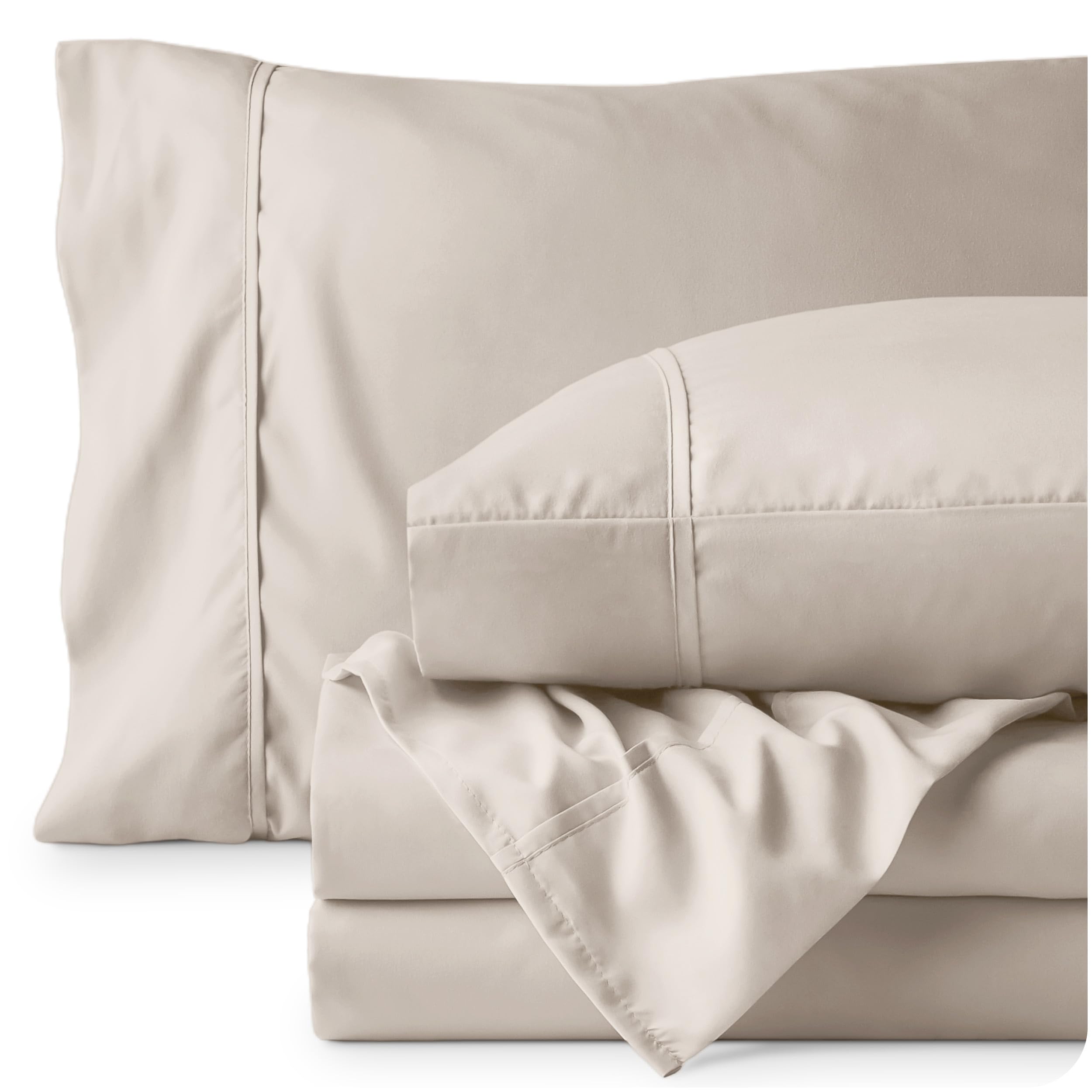 Bare Home king sheet set in a Wheat bedroom setup for a calm look