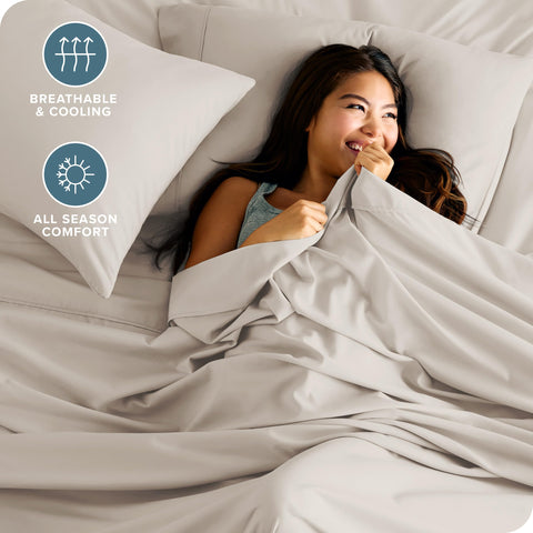 Bare Home king pillowcases showcasing smooth edges and soft microfiber