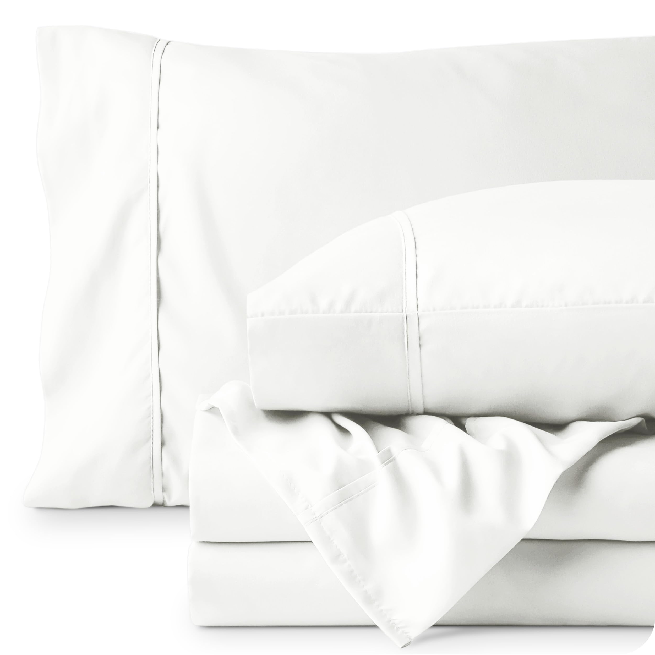 Bare Home king sheet set in cream complements modern decor.