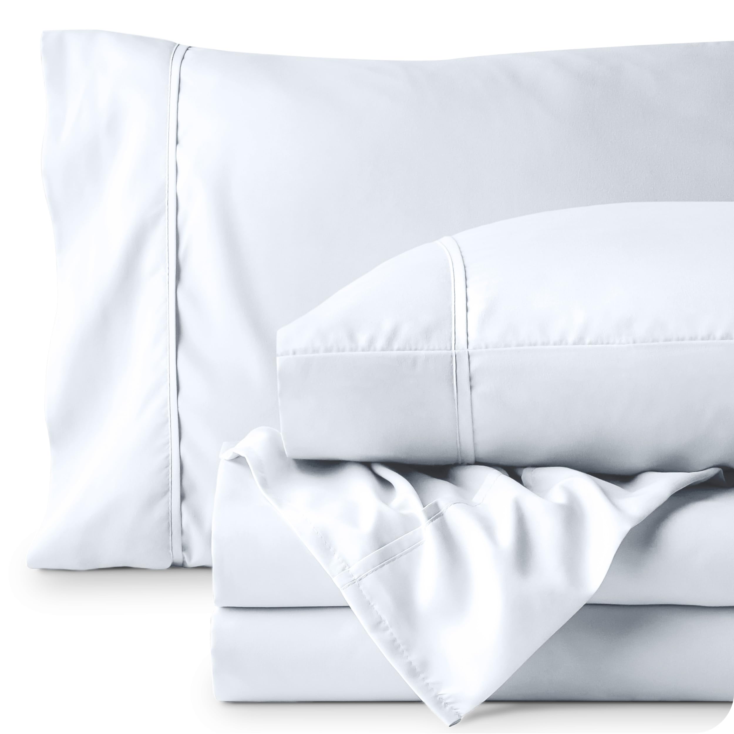 Bare Home king sheets in white blend with any decor.